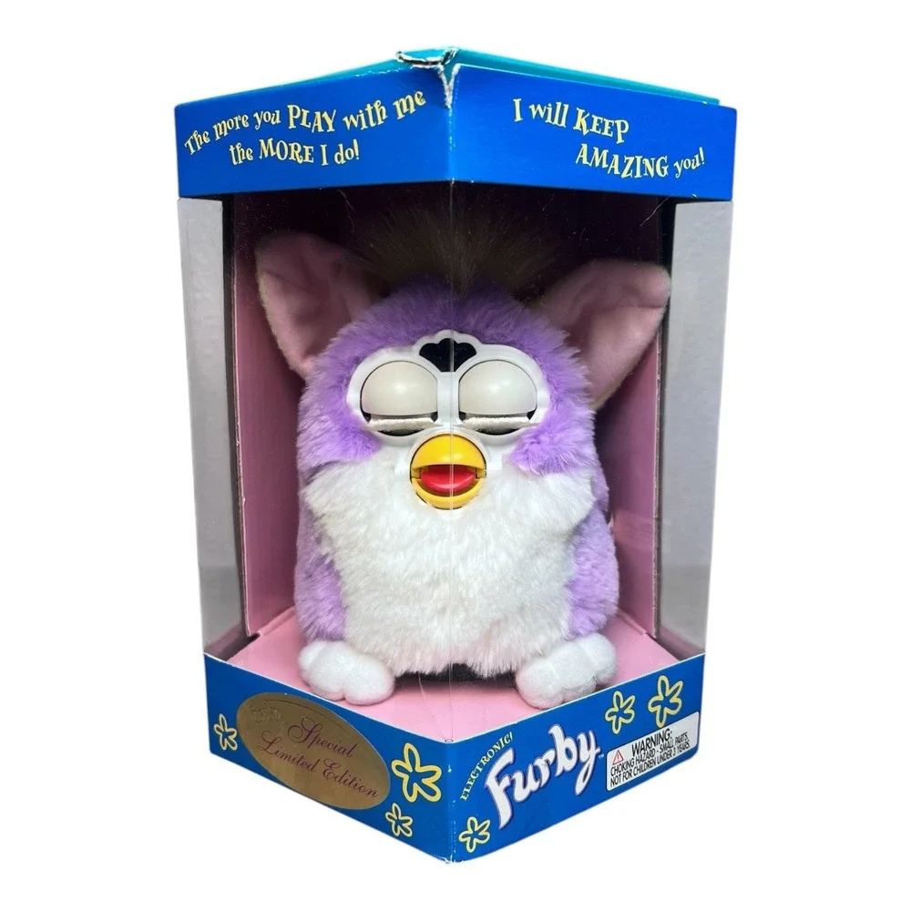 1998 Furby Special Limited Edition Spring Lavender Purple White NIB Sealed VTG